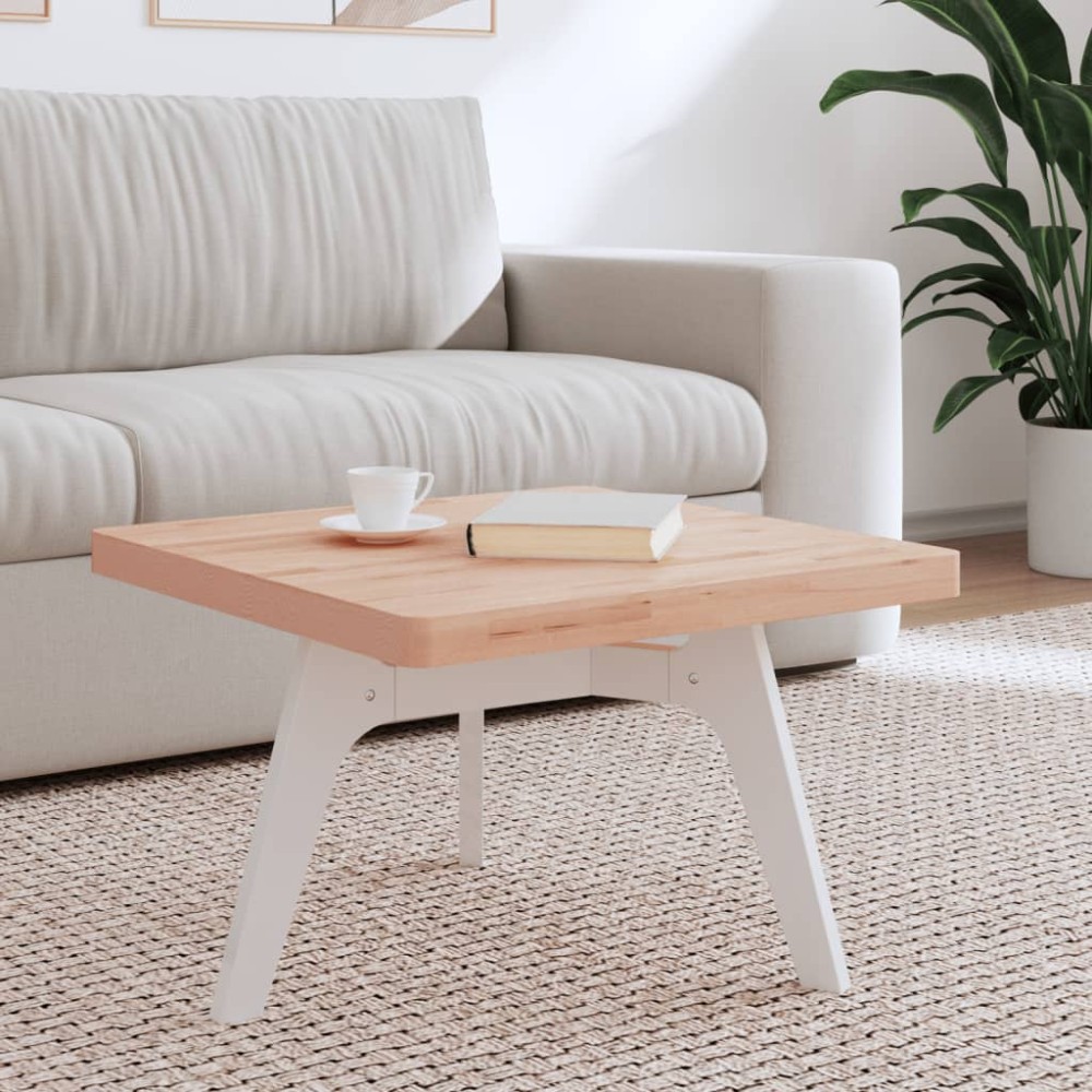 vidaXL Επιφάνεια Τραπεζιού Τετράγωνη 60x60x4 εκ. Μασίφ Ξύλο Οξιάς