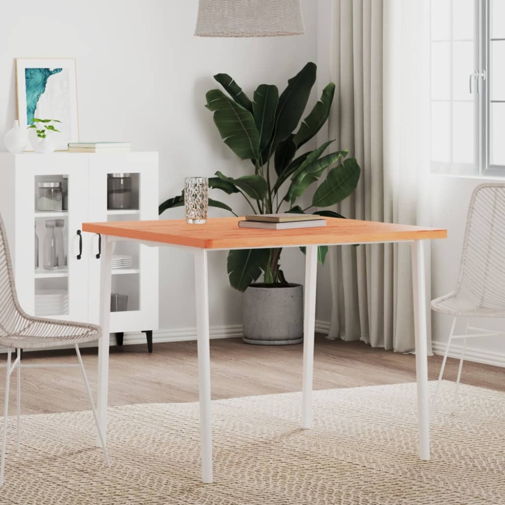 vidaXL Επιφάνεια Τραπεζιού Τετράγωνη 80x80x2,5 εκ. Μασίφ Ξύλο Οξιάς