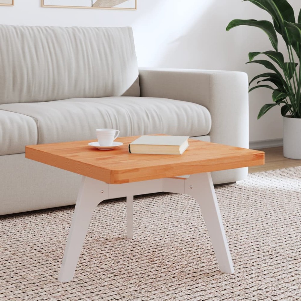 vidaXL Επιφάνεια Τραπεζιού Τετράγωνη 60x60x4 εκ. Μασίφ Ξύλο Οξιάς