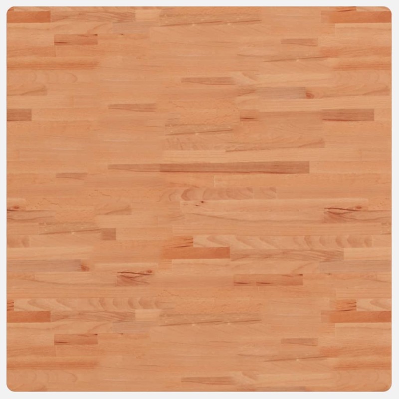 vidaXL Επιφάνεια Τραπεζιού Τετράγωνη 90x90x4 εκ. Μασίφ Ξύλο Οξιάς