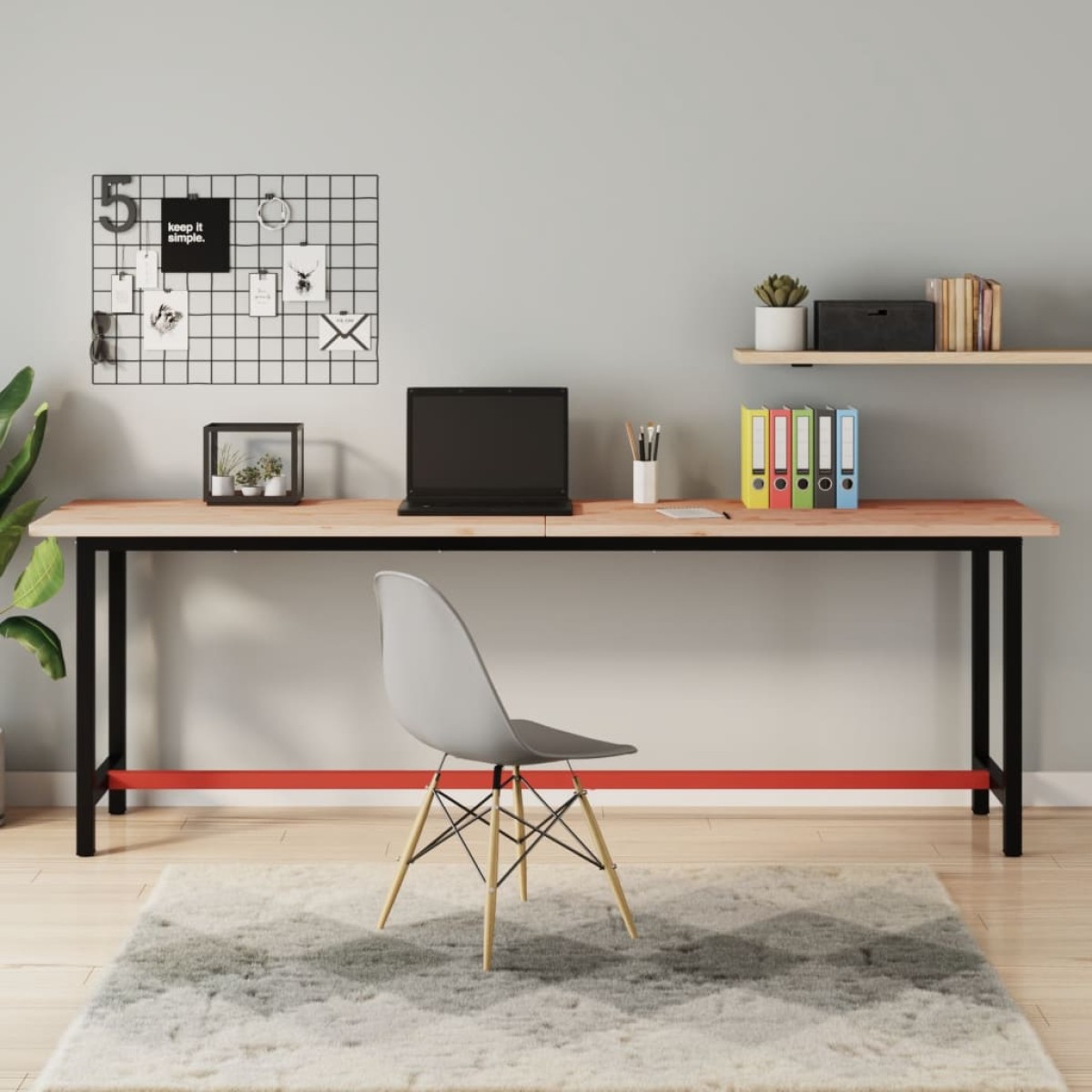 vidaXL Επιφάνεια Πάγκου Εργασίας 220x55x2,5 εκ. από Μασίφ Ξύλο Οξιάς