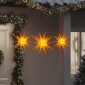 vidaXL Φωτιστικά Χριστουγεννιάτικα με LED 3 τεμ. Αναδιπλούμενα Κίτρινα