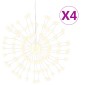 vidaXL Φωτάκια Χριστουγεννιάτικα 4 Τεμ. 140 LED Θερμό Λευκό 17 εκ.