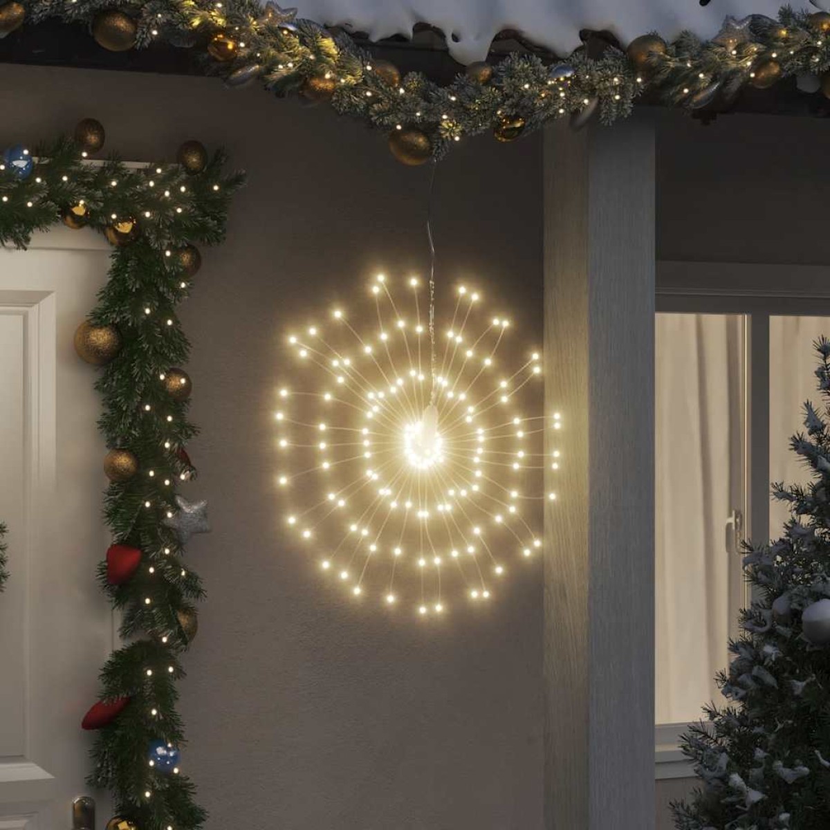 vidaXL Φωτάκια Χριστουγεννιάτικα 4 Τεμ. 140 LED Θερμό Λευκό 17 εκ.