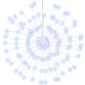 vidaXL Φωτάκια Χριστουγεννιάτικα 140 LED Ψυχρό Λευκό 17 εκ.