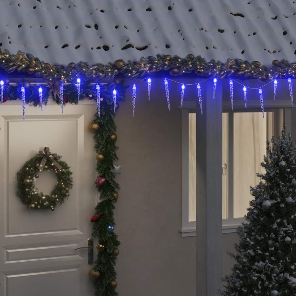 vidaXL Φωτάκια Σταλακτίτες Χριστ. 200 LED Μπλε 20μ. από Ακρυλικό PVC