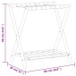 vidaXL Ράφι Αποσκευών Μαύρο 68 x 38 x 58 εκ. από Μπαμπού