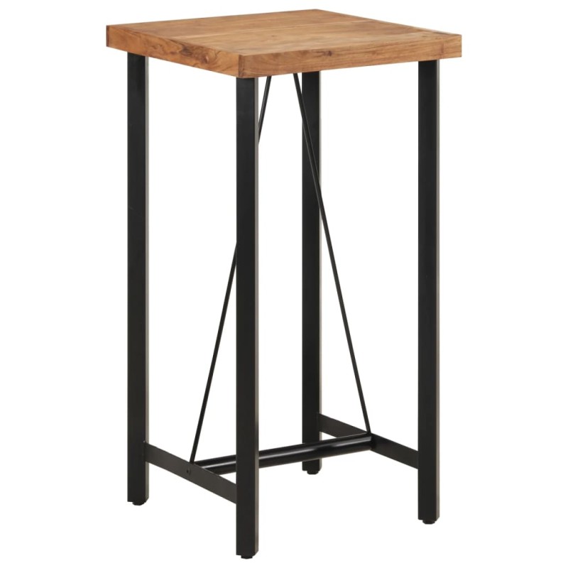 vidaXL Τραπέζι Μπαρ 55 x 55 x 107 εκ. από Μασίφ Ξύλο Ακακίας & Σίδηρο