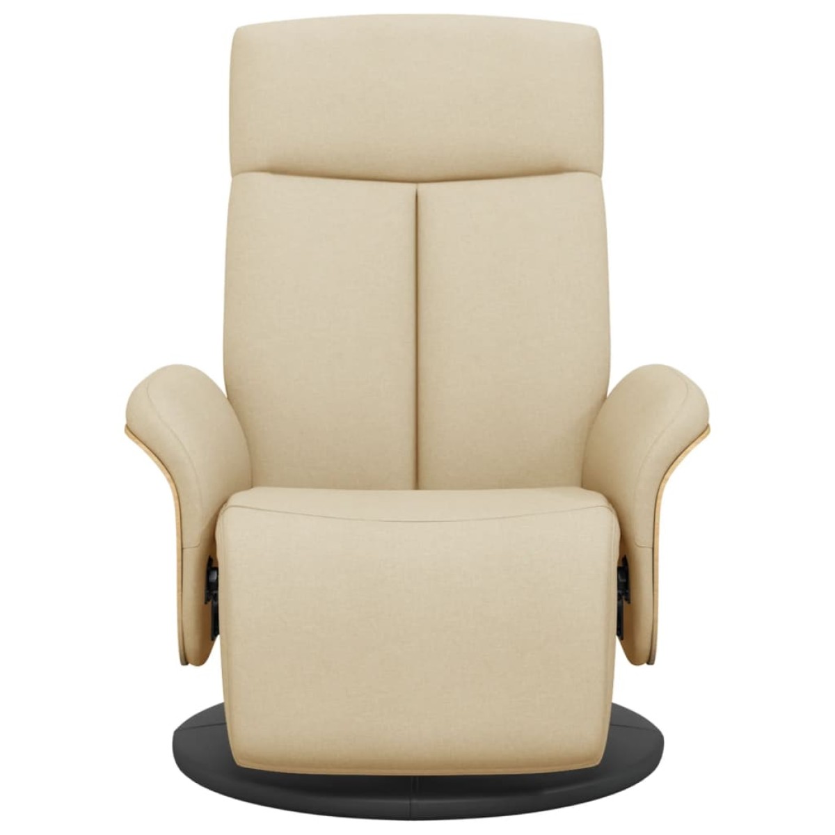 vidaXL Πολυθρόνα Ανακλινόμενη Κρεμ Υφασμάτινη με Υποπόδιο