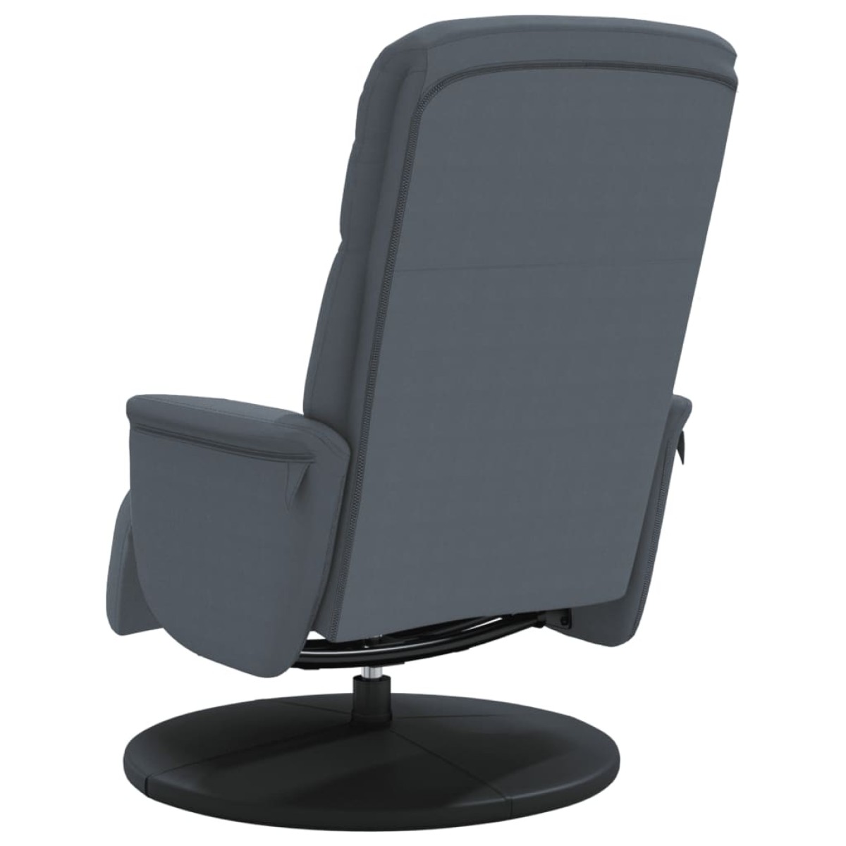 vidaXL Πολυθρόνα Relax Σκούρο Γκρι Βελούδινη με Υποπόδιο