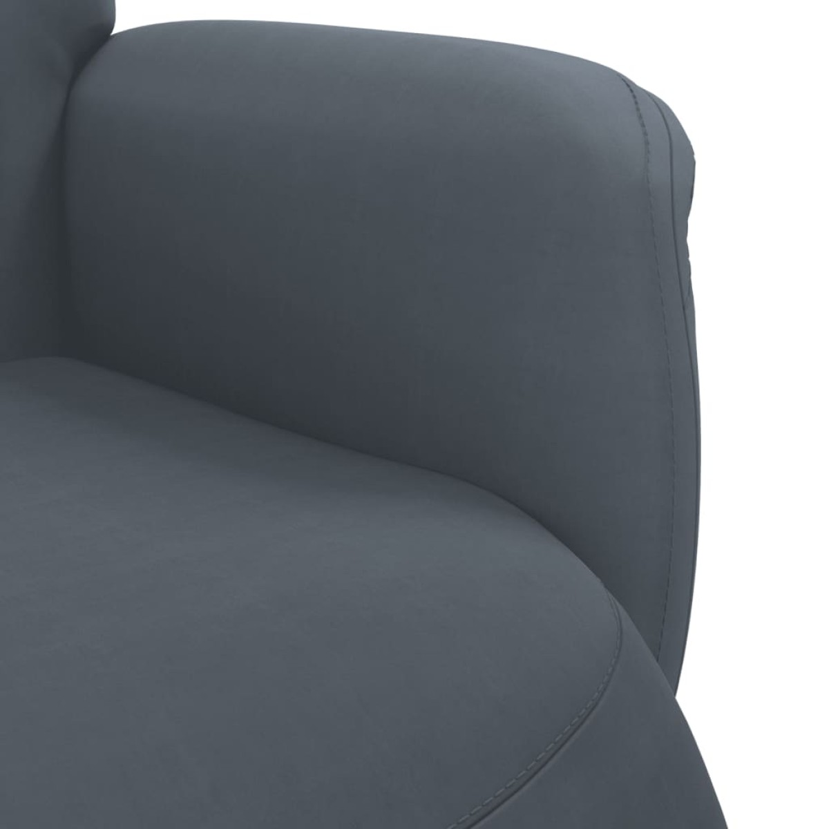 vidaXL Πολυθρόνα Relax Σκούρο Γκρι Βελούδινη με Υποπόδιο
