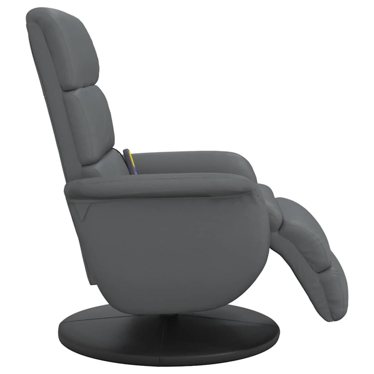 vidaXL Πολυθρόνα Μασάζ Ανακλινόμενη με Υποπόδιο Γκρι από Συνθ. Δέρμα