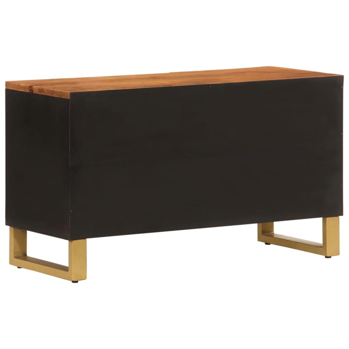 vidaXL Έπιπλο Τηλεόρασης Καφέ/Μαύρο 80x31,5x46 εκ. Μασίφ Ξύλο Μάνγκο