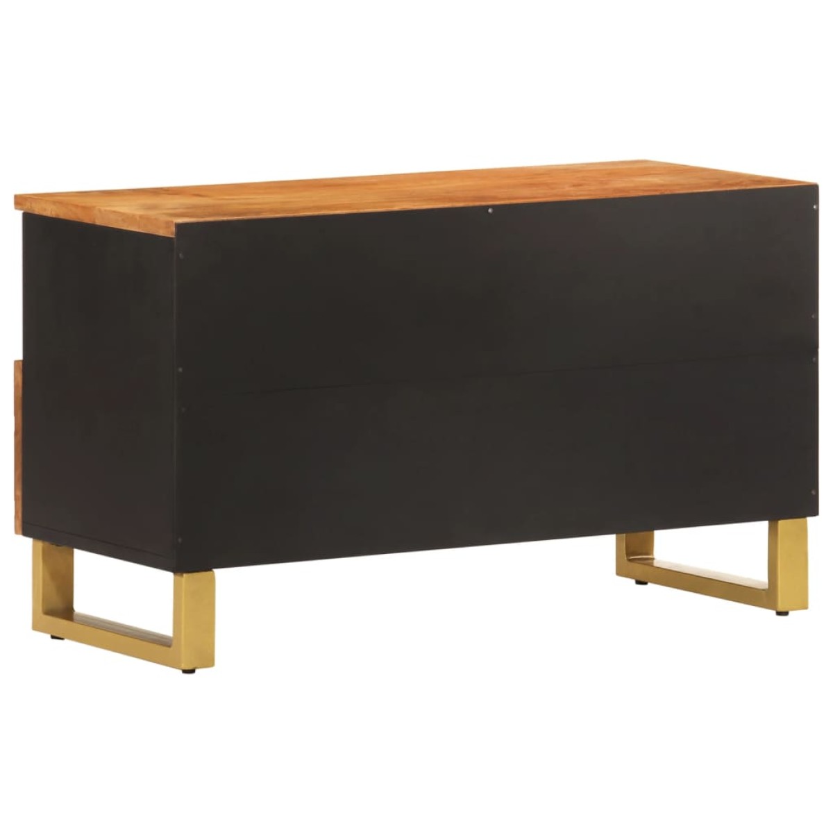 vidaXL Έπιπλο Τηλεόρασης Καφέ/Μαύρο 80x33,5x46 εκ. Μασίφ Ξύλο Μάνγκο