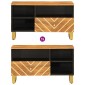 vidaXL Έπιπλο Τηλεόρασης Καφέ/Μαύρο 80x33,5x46 εκ. Μασίφ Ξύλο Μάνγκο
