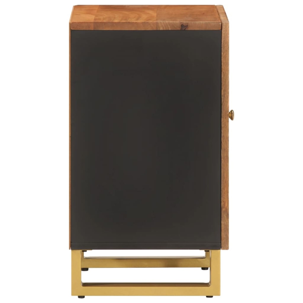 vidaXL Ντουλάπι Μπάνιου Καφέ/Μαύρο 38x33,5x58 εκ. Μασίφ Ξύλο Μάνγκο