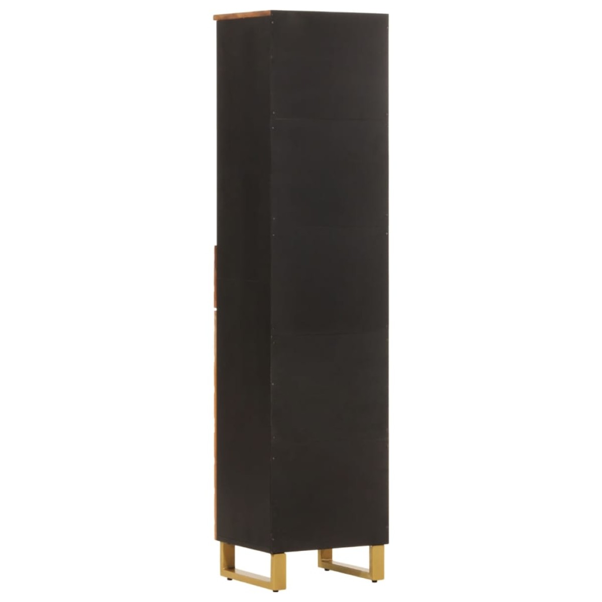 vidaXL Ντουλάπι Μπάνιου Καφέ/Μαύρο 38x33,5x160 εκ. Μασίφ Ξύλο Μάνγκο
