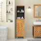 vidaXL Ντουλάπι Μπάνιου Καφέ/Μαύρο 38x33,5x160 εκ. Μασίφ Ξύλο Μάνγκο