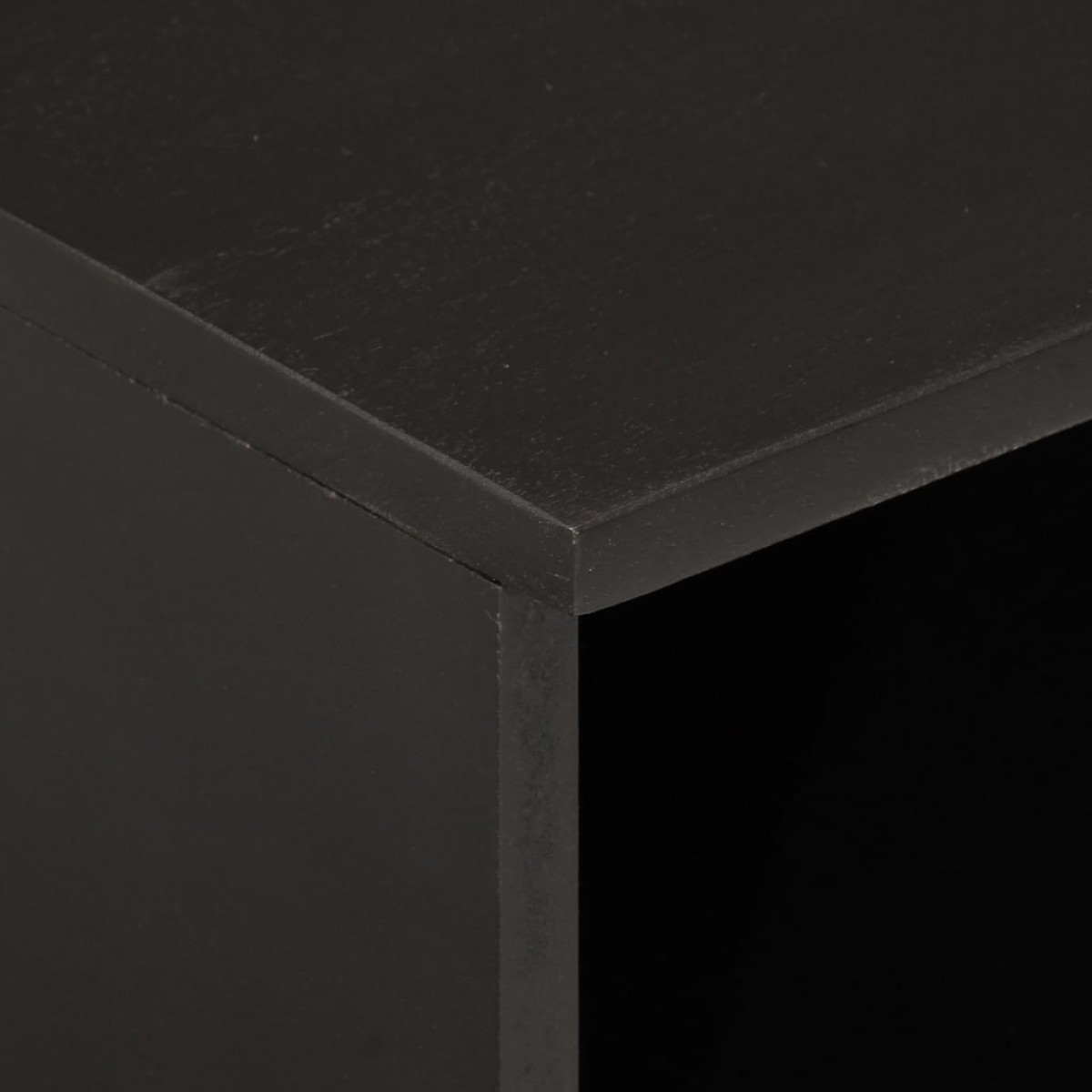 vidaXL Κομοδίνα 2 τεμ. Μαύρα 40 x 33 x 46 εκ. από Μασίφ Ξύλο Μάνγκο