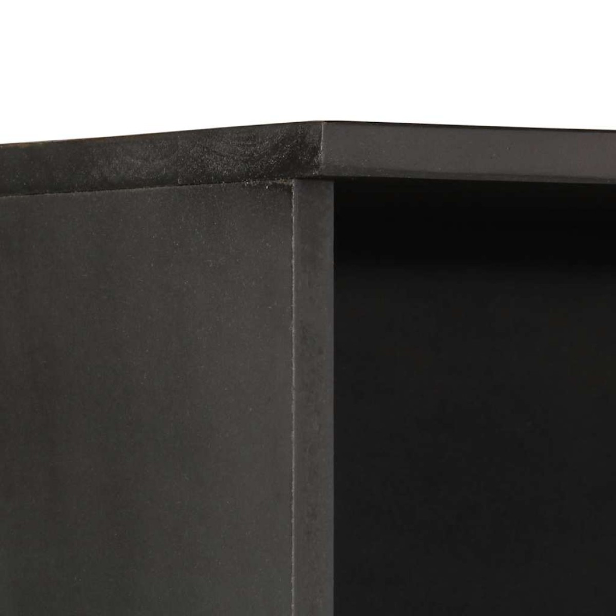 vidaXL Ντουλάπι Μπάνιου Μαύρο 38 x 33 x 160 εκ. από Μασίφ Ξύλο Μάνγκο