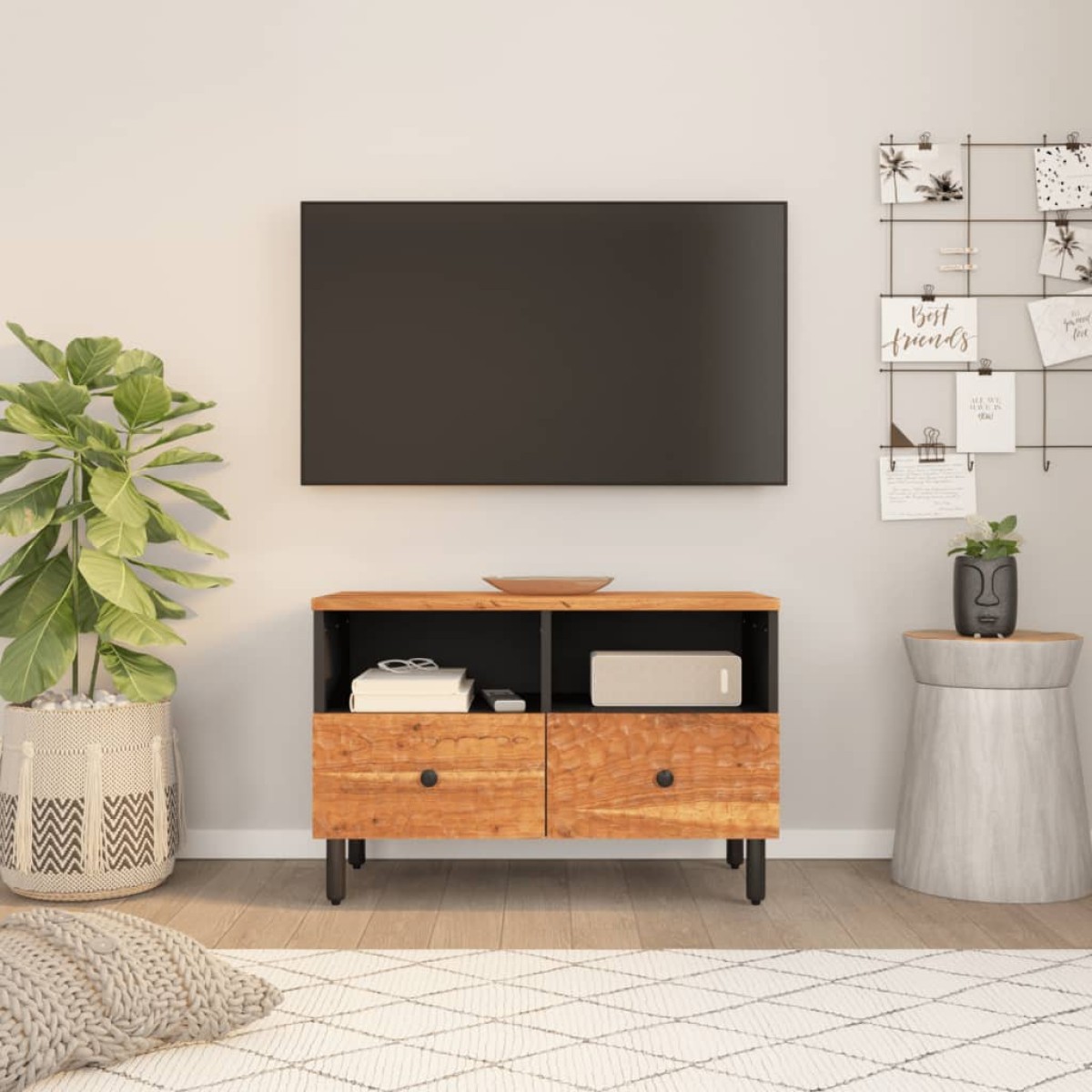 vidaXL Έπιπλο Τηλεόρασης 70 x 33 x 46 εκ. από Μασίφ Ξύλο Ακακίας