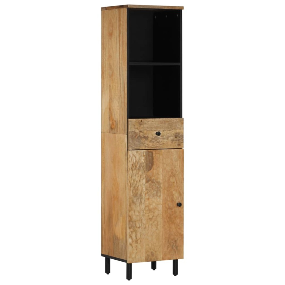 vidaXL Ντουλάπι Μπάνιου 38 x 33 x 160 εκ. από Μασίφ Ξύλο Μάνγκο
