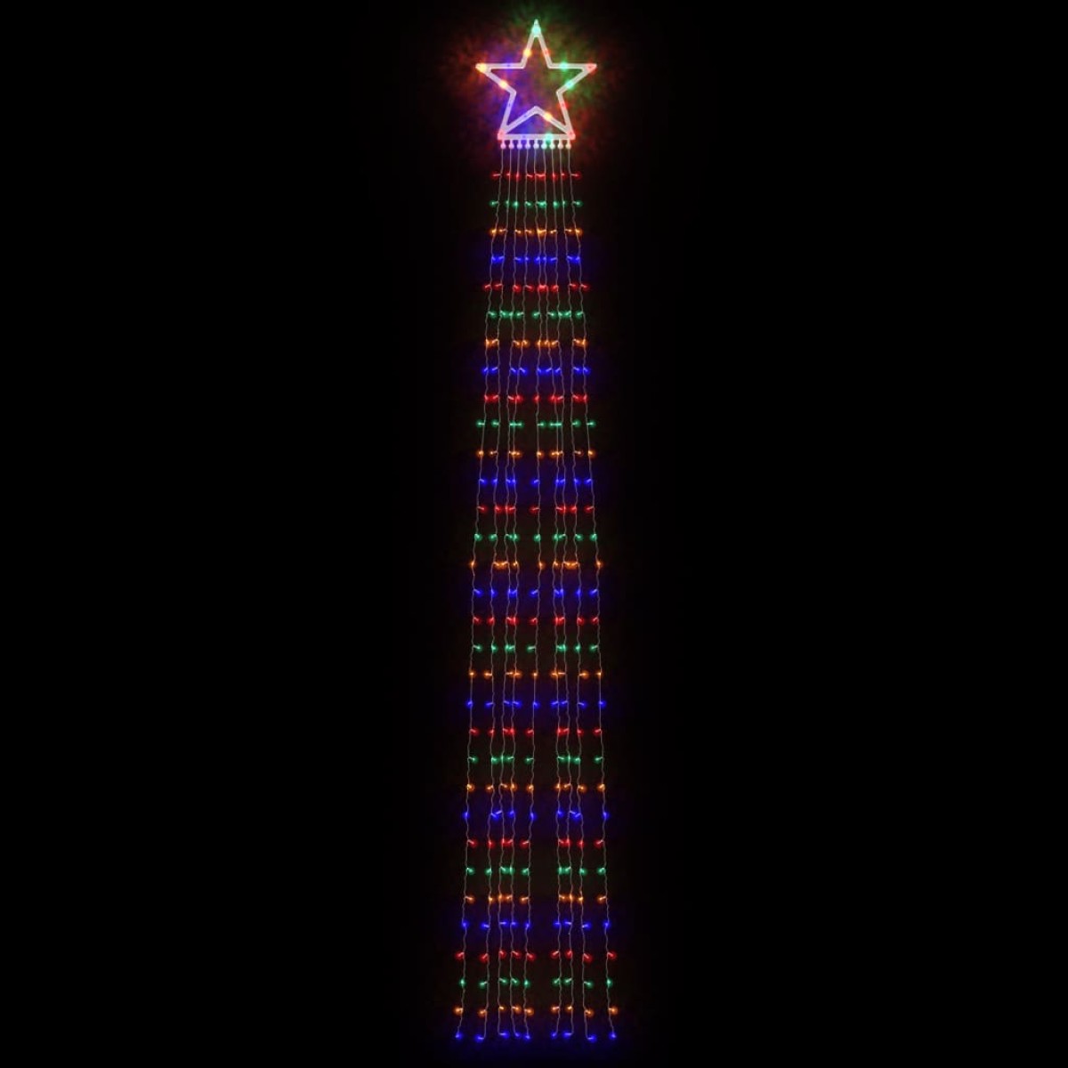 vidaXL Φωτιστικό Χριστουγεννιάτικο Δέντρο 320 LED Πολύχρωμο 375 εκ.