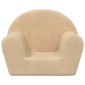 vidaXL Παιδικός καναπές Cream Soft Plush