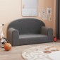 vidaXL Καναπές Παιδικός Διθέσιος Ανθρακί από Μαλακό Βελουτέ Ύφασμα