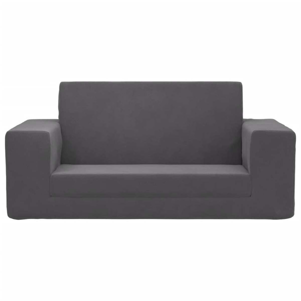 vidaXL Καναπές/Κρεβάτι Παιδικός Διθέσιος Ανθρακί Μαλακό Βελουτέ Ύφασμα