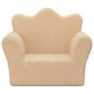 vidaXL Παιδικός καναπές Cream Soft Plush