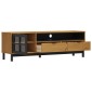 vidaXL Έπιπλο Τηλεόρασης FLAM Γυάλινη Πόρτα 158x40x50 εκ. Μασίφ Πεύκο