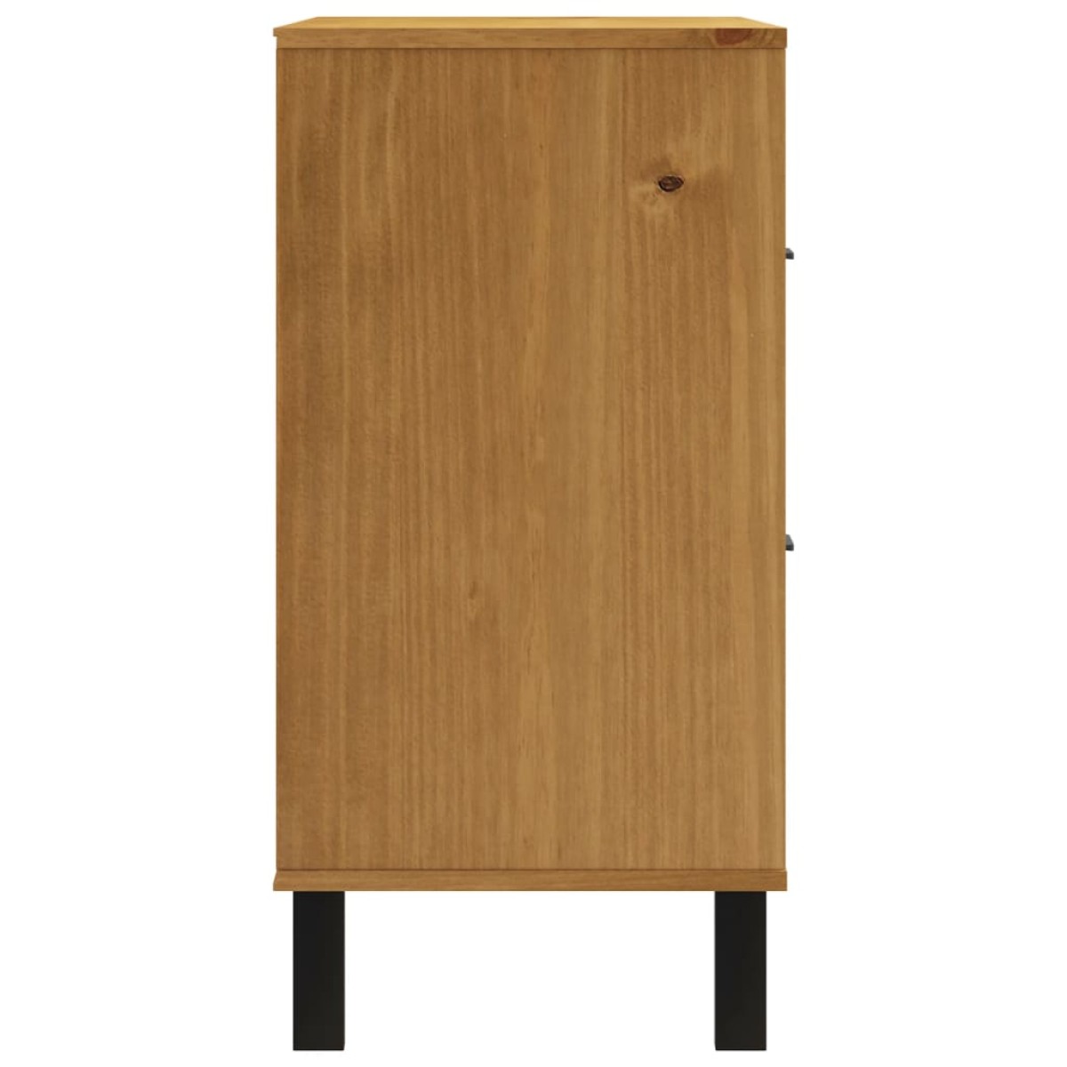 vidaXL Μπουφές με Γυάλινη Πόρτα FLAM 80x40x80 εκ. από Μασίφ Ξύλο Πεύκο