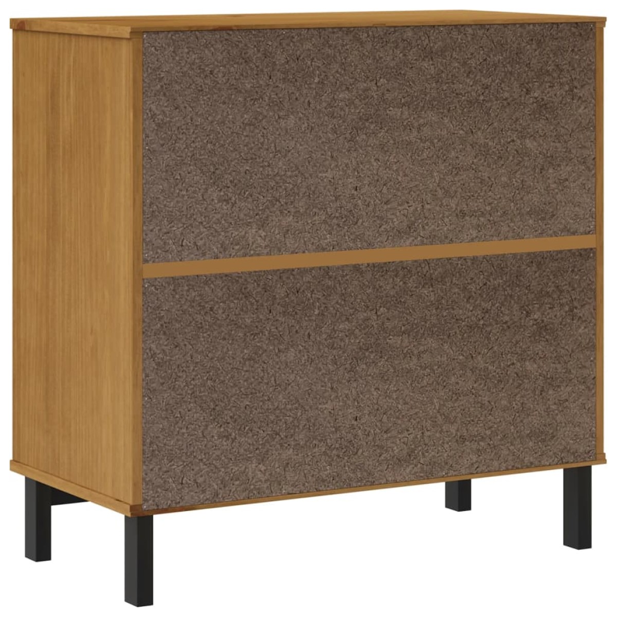 vidaXL Μπουφές με Γυάλινη Πόρτα FLAM 80x40x80 εκ. από Μασίφ Ξύλο Πεύκο