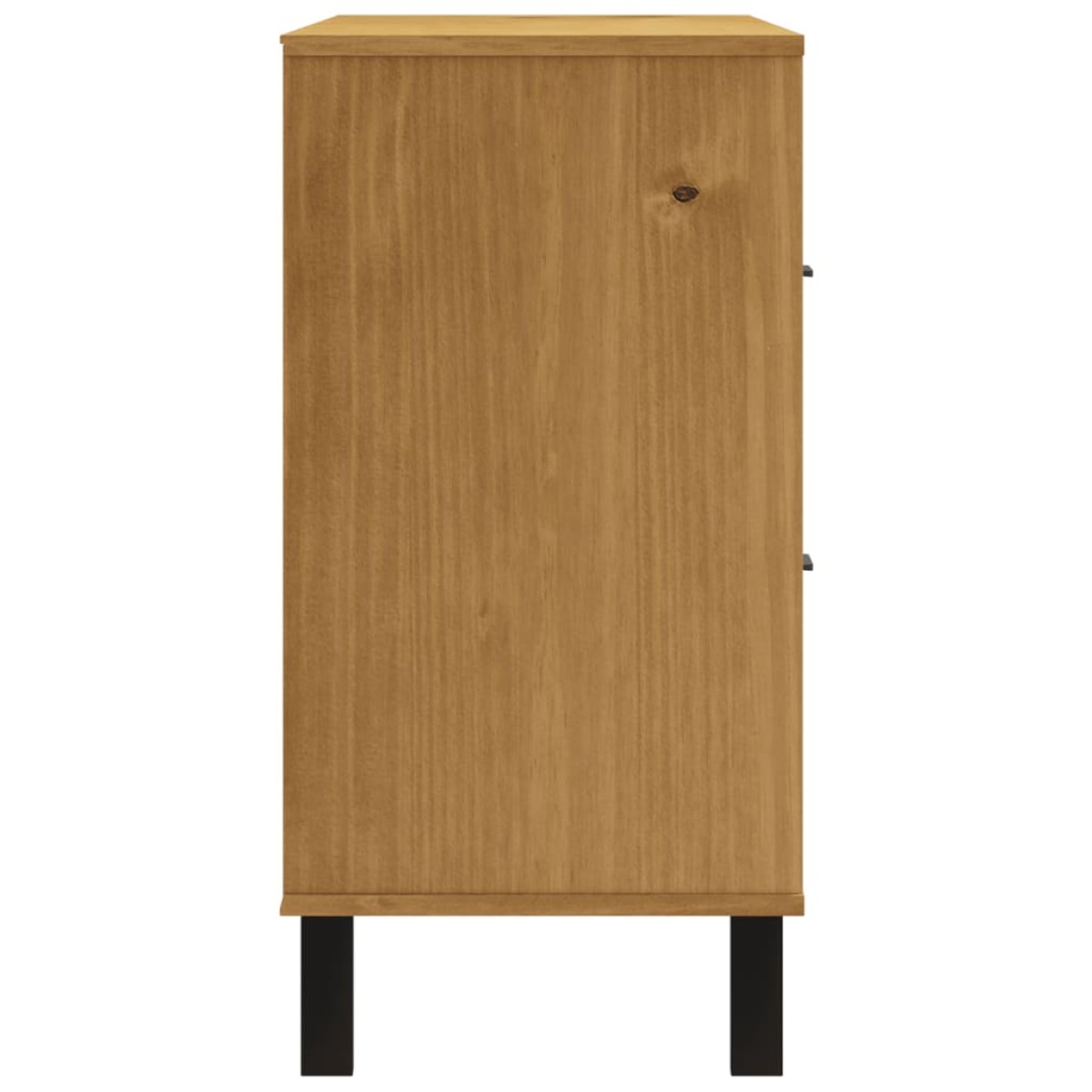 vidaXL Μπουφές με Γυάλινη Πόρτα FLAM 110x40x80εκ. από Μασίφ Ξύλο Πεύκο