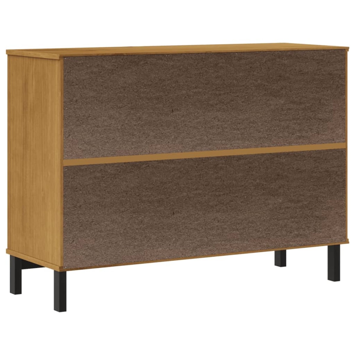vidaXL Μπουφές με Γυάλινη Πόρτα FLAM 110x40x80εκ. από Μασίφ Ξύλο Πεύκο