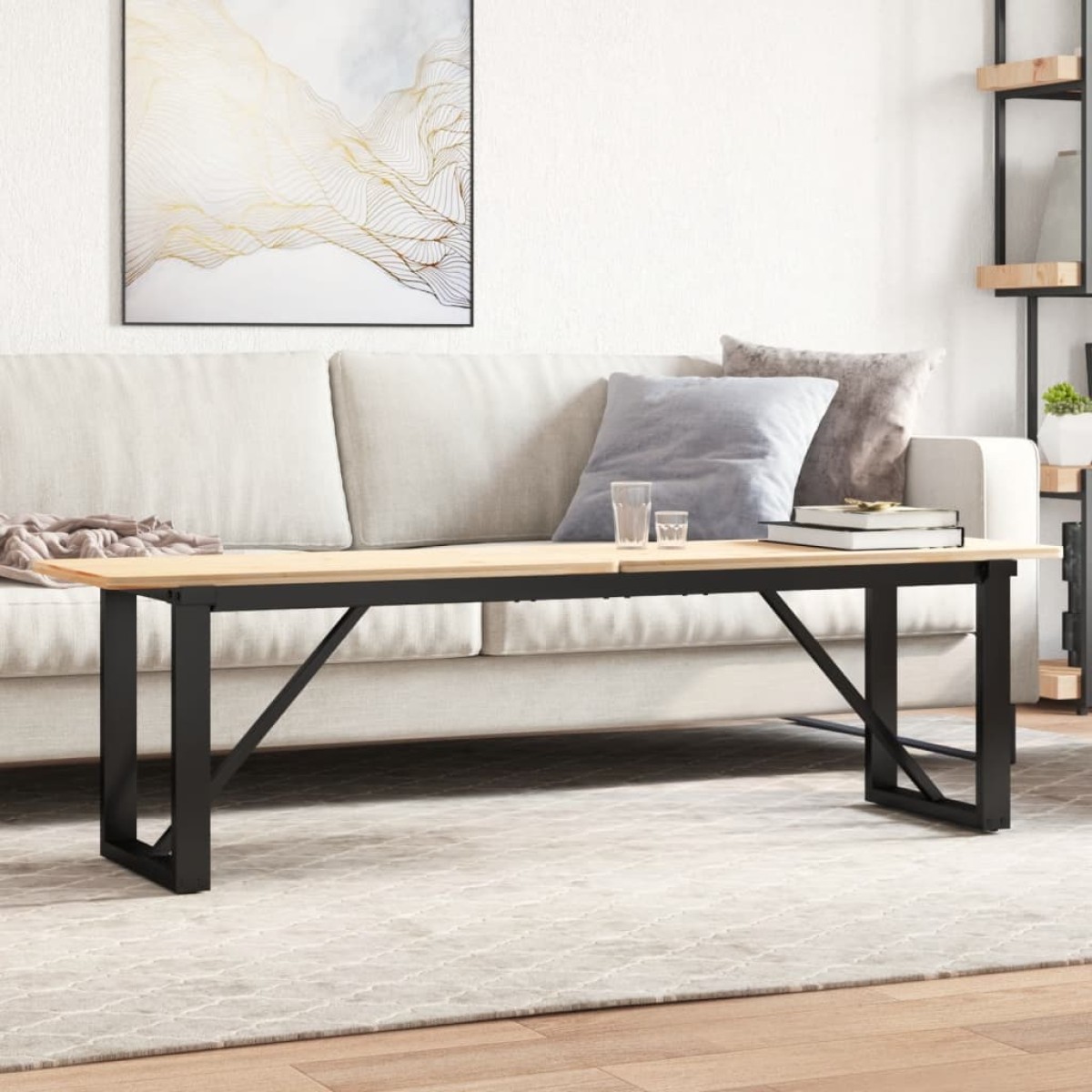 vidaXL Πόδια Τραπεζιού Σαλονιού σε Σχήμα «Ο» 140x30x43 εκ. Ατσάλι
