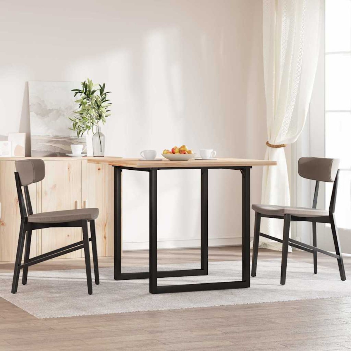 vidaXL Πόδια Τραπεζαρίας σε Σχήμα «Ο» 60x60x73 εκ. Ατσάλι