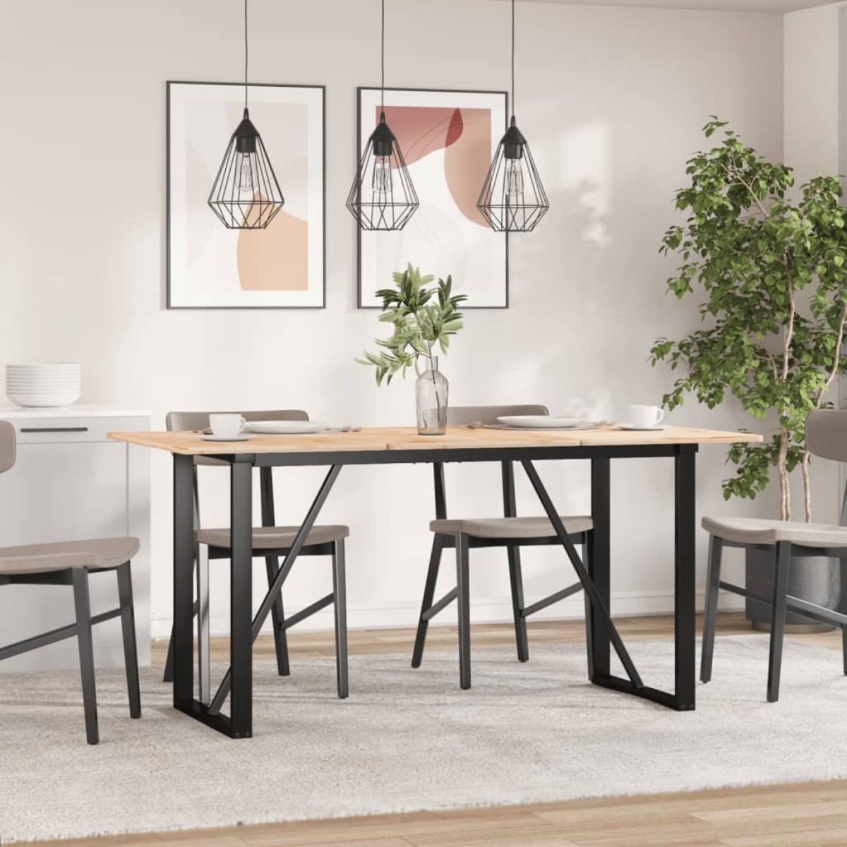 vidaXL Πόδια Τραπεζαρίας σε Σχήμα «Ο» 120x60x73 εκ. Ατσάλι
