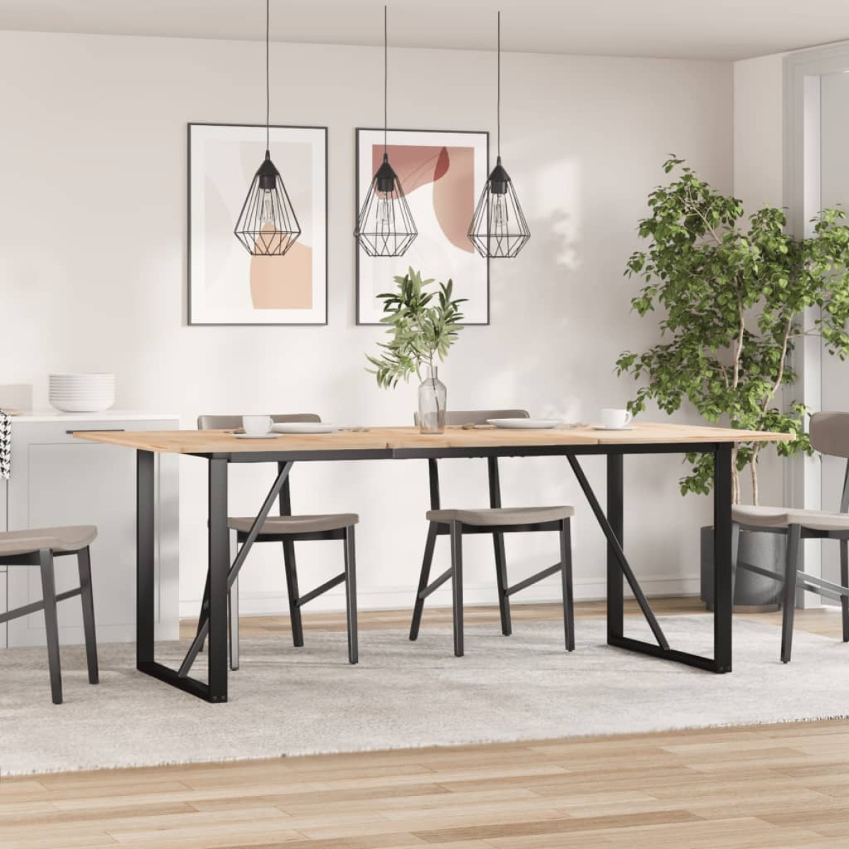 vidaXL Πόδια Τραπεζαρίας σε Σχήμα «Ο» 160x80x73 εκ. Ατσάλι