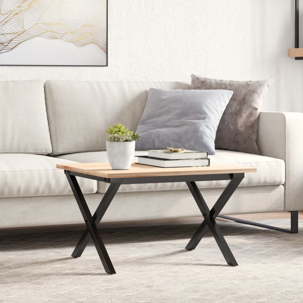 vidaXL Πόδια Τραπεζιού Σαλονιού σε Σχήμα «X» 50x40x38 εκ. Ατσάλι