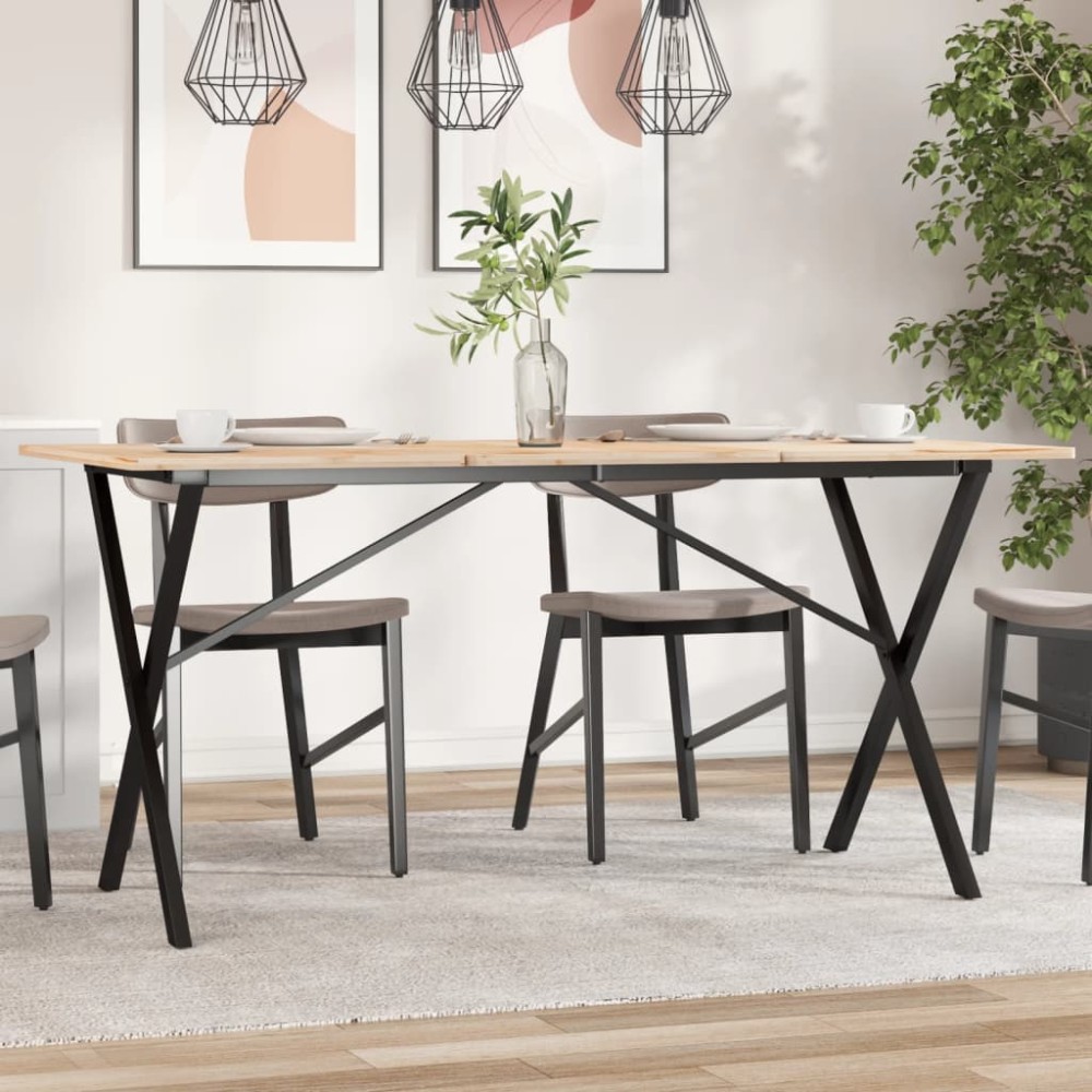 vidaXL Πόδια Τραπεζαρίας σε Σχήμα «X» 140x60x73 εκ. Ατσάλι