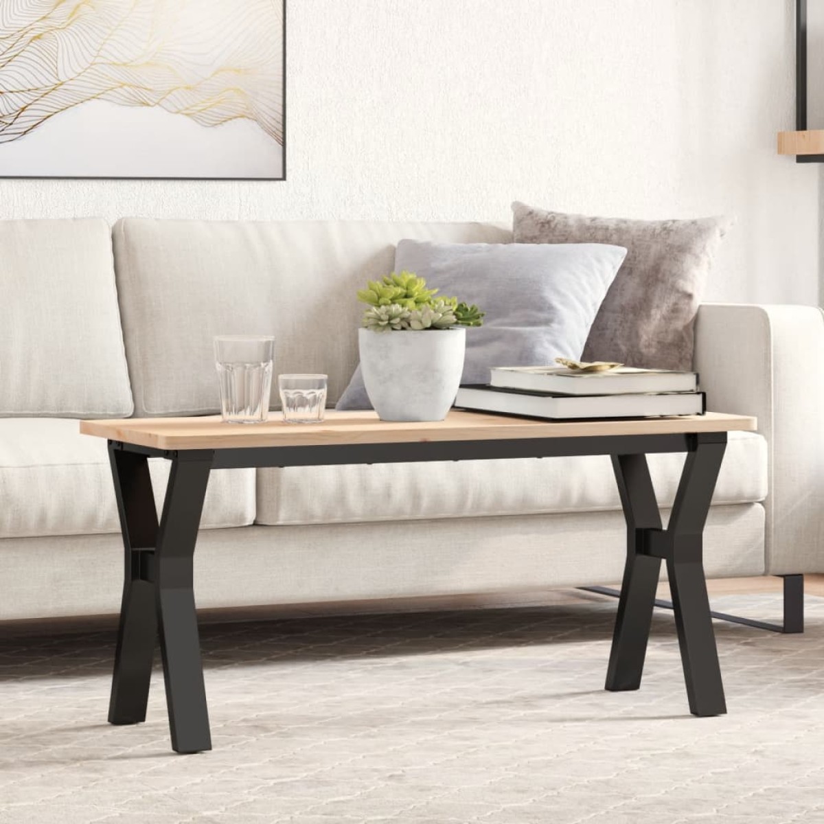 vidaXL Πόδια Τραπεζιού Σαλονιού σε Σχήμα «Y» 90x30x43 εκ. Ατσάλι