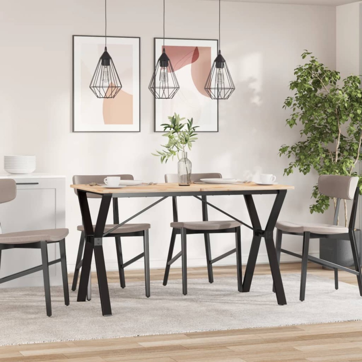 vidaXL Πόδια Τραπεζαρίας σε Σχήμα «Y» 120x60x73 εκ. Ατσάλι
