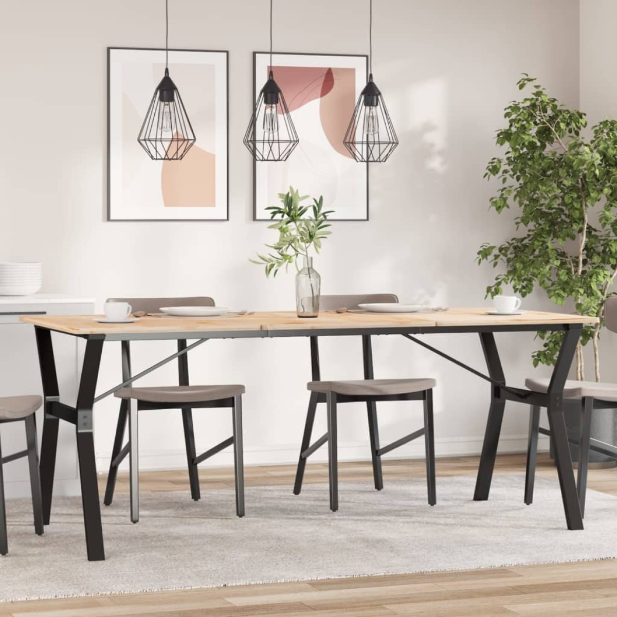 vidaXL Πόδια Τραπεζαρίας σε Σχήμα «Y» 180x80x73 εκ. Ατσάλι