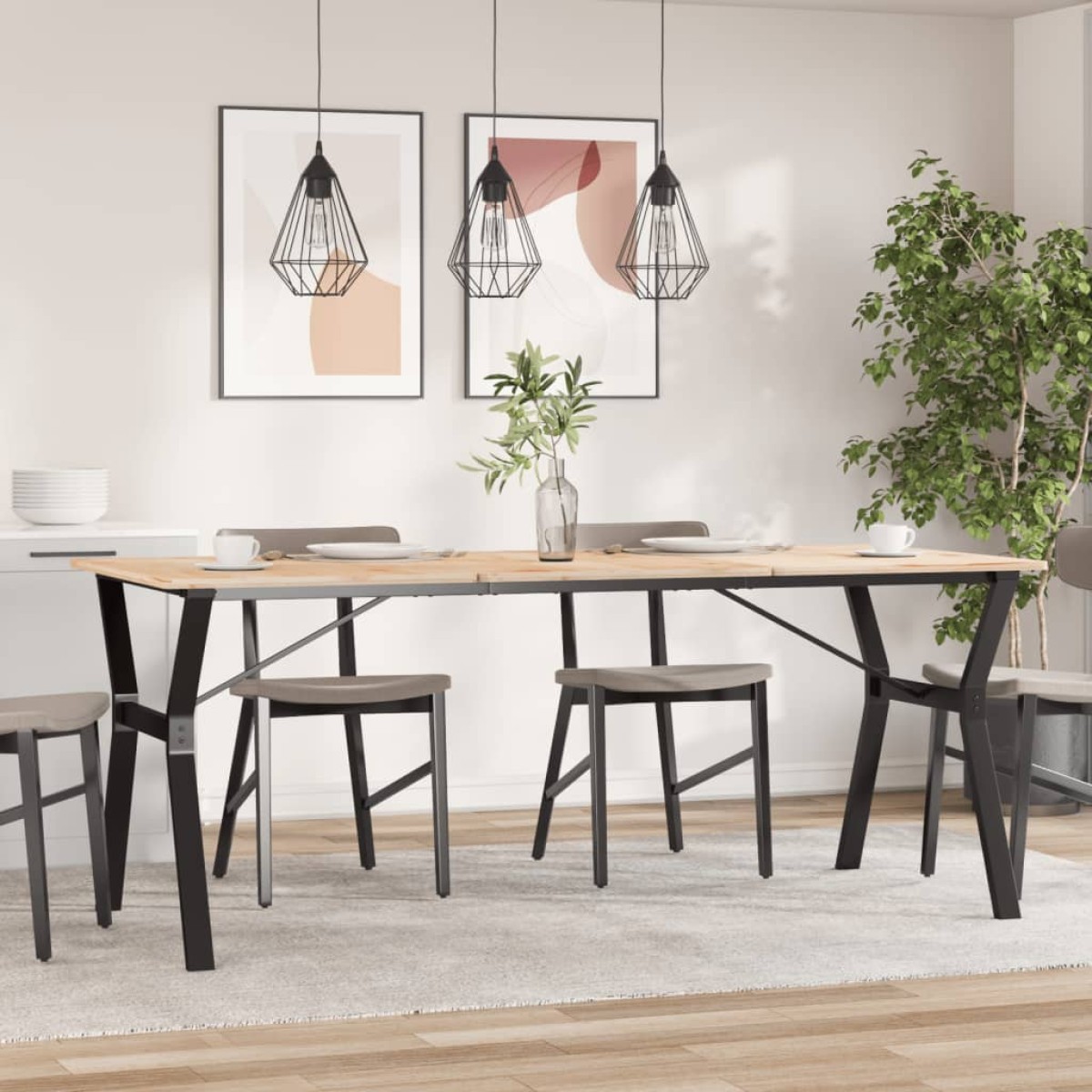 vidaXL Πόδια Τραπεζαρίας σε Σχήμα «Y» 180x80x73 εκ. Ατσάλι