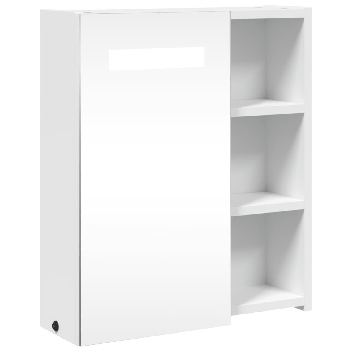 vidaXL Καθρέφτης Μπάνιου με Ντουλάπι & LED Λευκό 45 x 13 x 52 εκ.