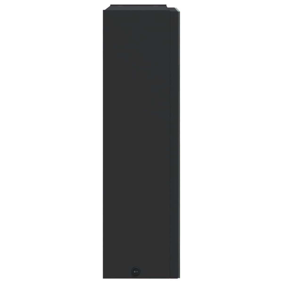 vidaXL Καθρέφτης Μπάνιου με Ντουλάπι & LED Μαύρο 45 x 13 x 52 εκ.