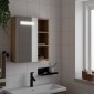 vidaXL Καθρέφτης Μπάνιου με Ντουλάπι & LED Αν. Δρυς 45 x 13 x 52 εκ.