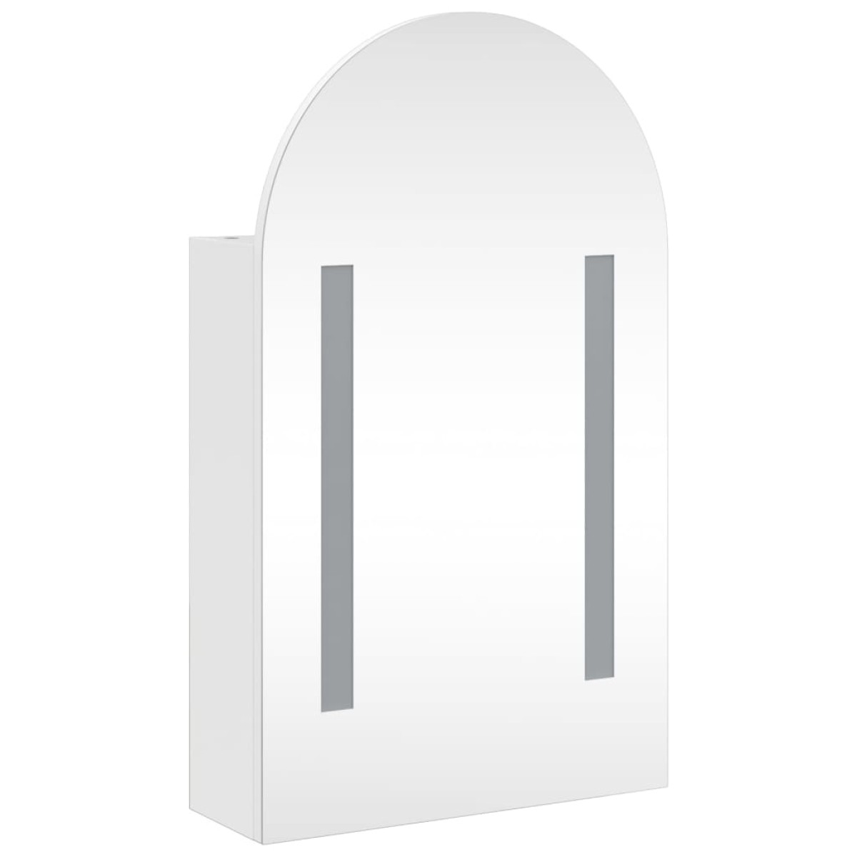 vidaXL Καθρέφτης Μπάνιου με Ντουλάπι & LED Αψίδα Λευκό 42x13x70 εκ.